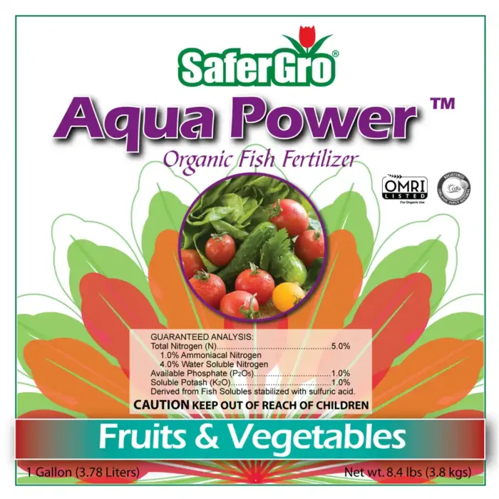 Aqua Power fish fertilizer label guaranteed analysis