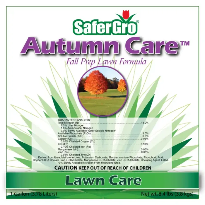 Autumn Care 18-3-6 label guaranteed analysis