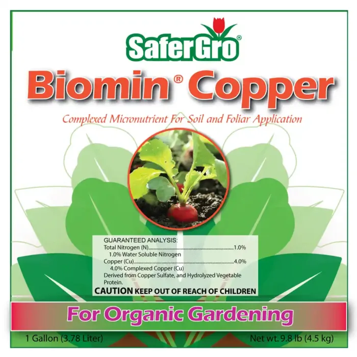 Biomin Copper organic copper label guaranteed analysis