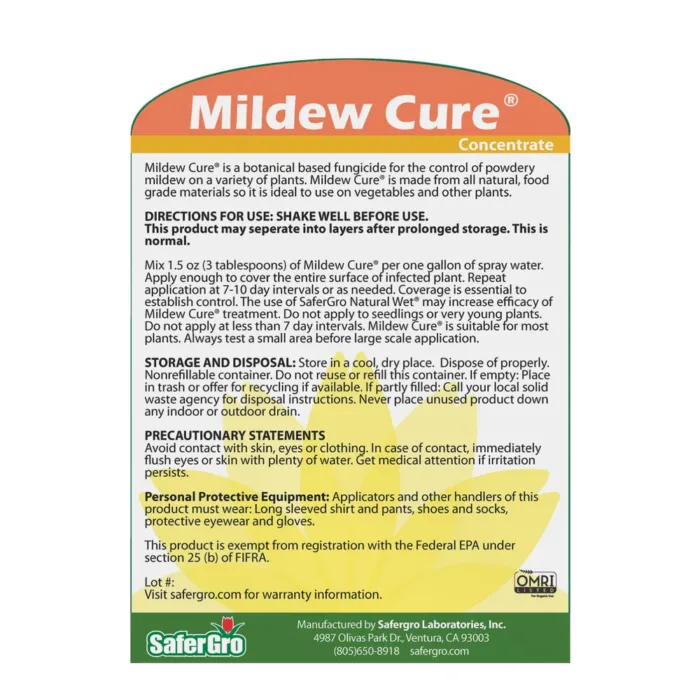 Mildew Cure | Organic Fungicide