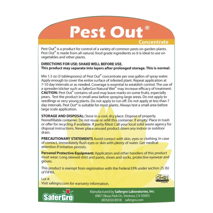 Pest Out organic miticide & insecticide