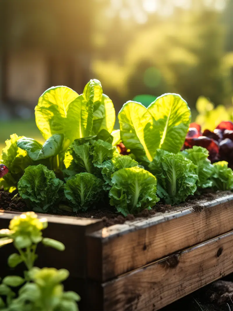 Growing vegetables in raised garden beds