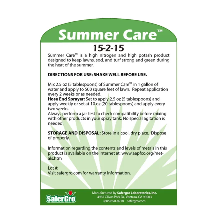 Summer Care 15-2-15 | Lawn Maintenance