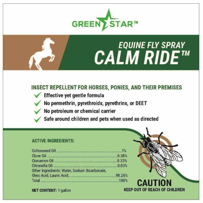 Calm Ride fly repellent spray solution 1 gallon