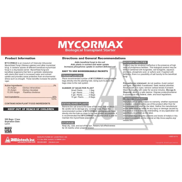 Mycormax Transplant Starter Teabags - 500 teabags